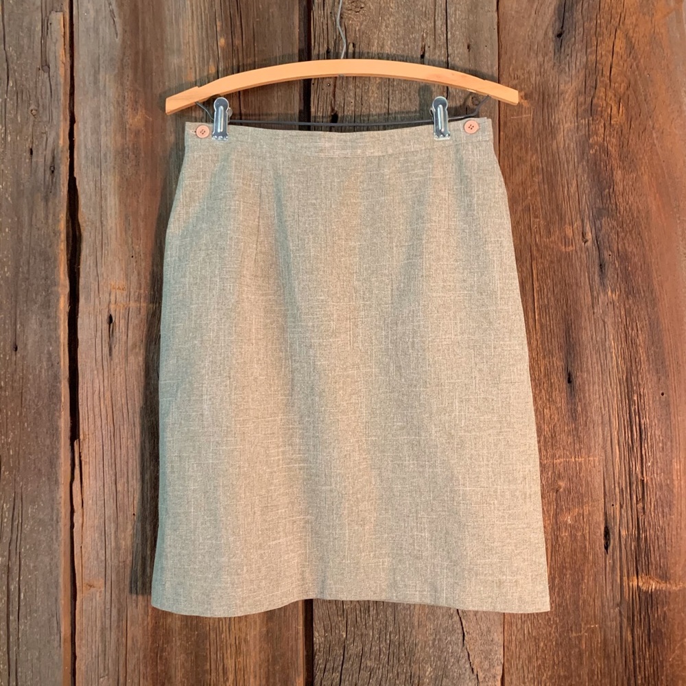 Vintage Tan pencil straight skirt